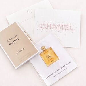 CHANEL Gabrielle Essence EDP, Sticker & Chanel White & Red Stationery Postcard
